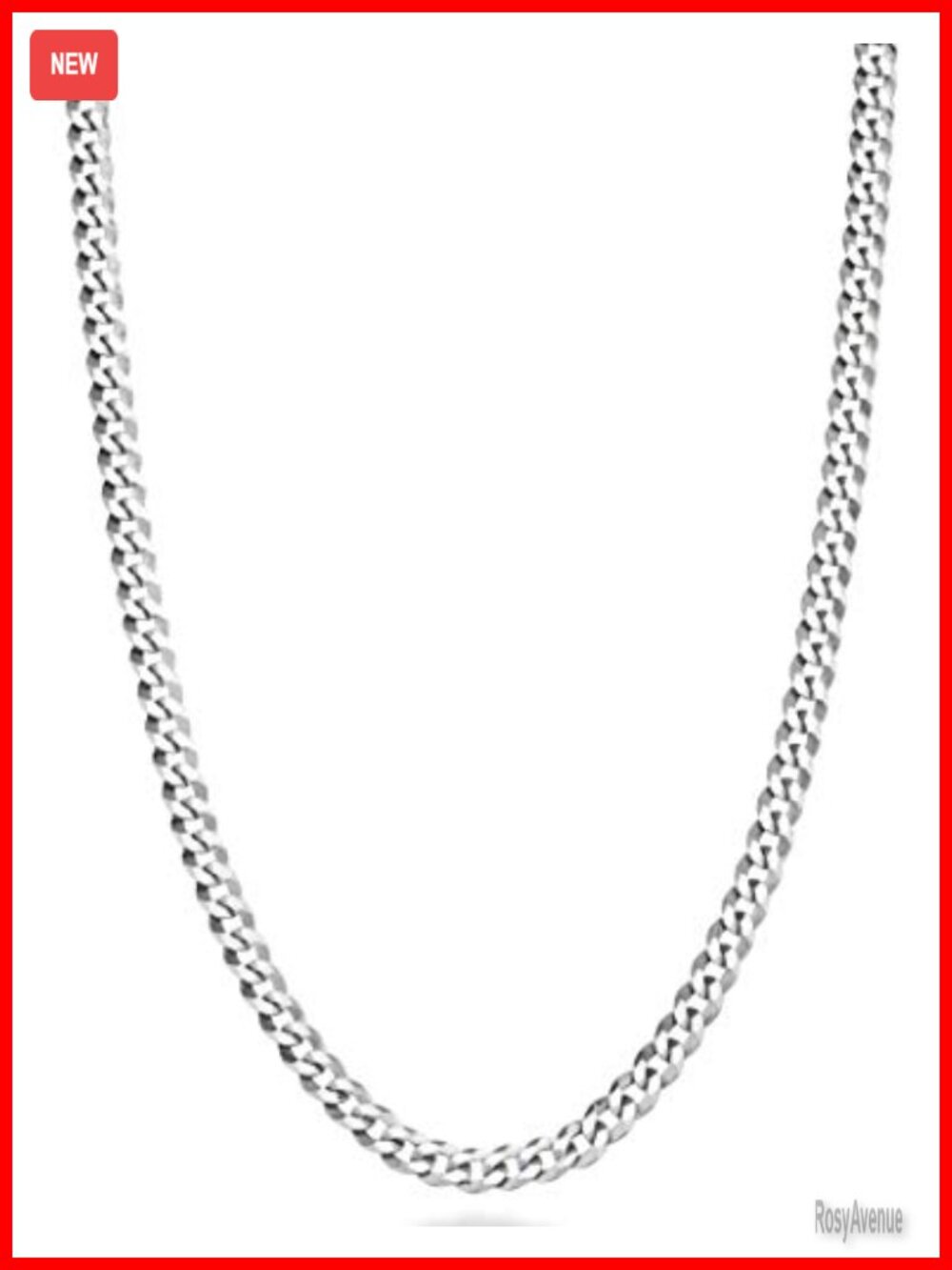 Italian 925 Sterling Silver Cuban Link Chain Necklace for Men Women 3.5mm